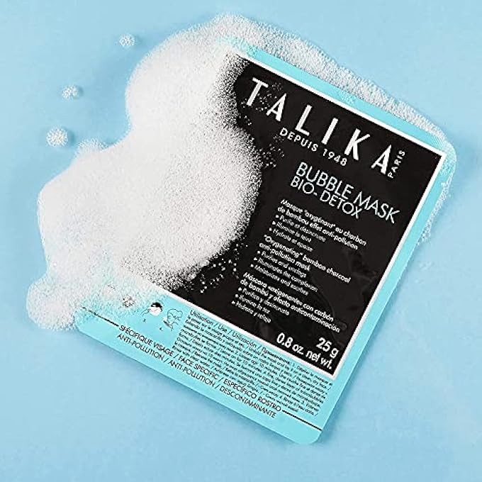 Talika BUBBLE MASK BIO DETOX - OXYGENATION & ANTI-POLLUTION FACE MASK - FOAMING ACTION MICROBUBBLE DETOX MASK - PURIFYING & PROTECTING BEAUTY SHEET MASK - Image 2